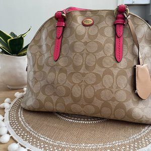 Coach Satchel Pink and Tan